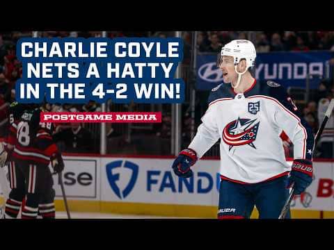 Charlie Coyle Nets His 2nd Career Hat Trick in Chicago! 😤 | Postgame Media