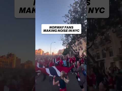 The Norway faithful have taken over The Big Apple 🇳🇴 #Norway #soccer #fifaworldcup