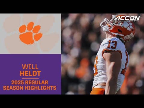 Will Heldt 2025 Regular Season Highlights | Clemson Edge