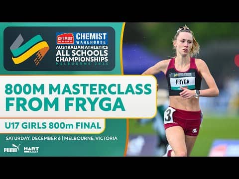 Emma Fryga Dominates U17 Girls 800m | 2025 Chemist Warehouse Australian Athletics All Schools