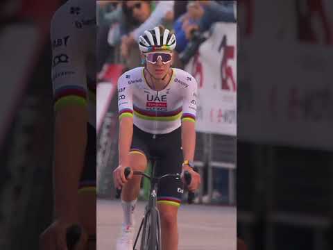 MAKING IT LOOK EASY! 🌈👏 Tadej Pogačar wins Tre Valli Varesine with another trademark solo attack 💪