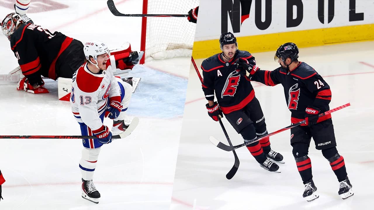 OFF AND RUNNING! Canadiens & Canes trade goals in the opening MINUTE of Game 1!