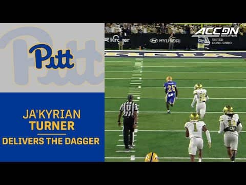 Ja'Kyrian 'Boosie' Turner Delivers The Dagger For the Pitt Panthers
