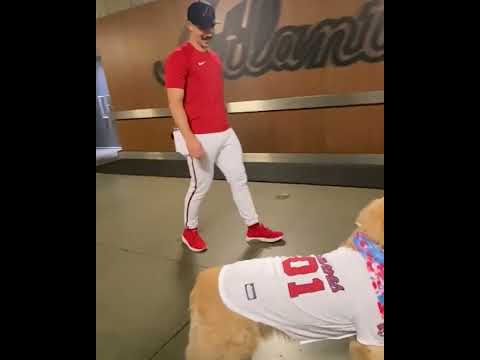 Strider (therapy dog) meets Spencer Strider (pro athlete) 🐶❤️⚾️