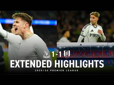 EXTENDED HIGHLIGHTS | Palace 1-1 Fulham | Tom Cairney with a superb equaliser 🎯