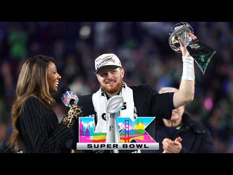Seattle Seahawks QB Sam Darnold shouts out defense after Super Bowl LX win | Super Bowl LX