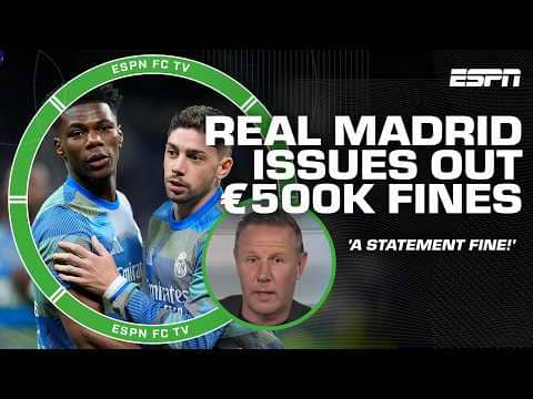 ROCK BOTTOM? 😬 Real Madrid fines Valverde, Tchouaméni €500K for training ground fight | ESPN FC