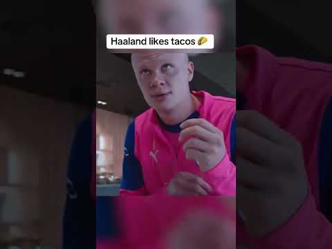 One of Erling Haaland's favorite foods: Tacos 🌮😂 (via @erlinghaaland/TT)