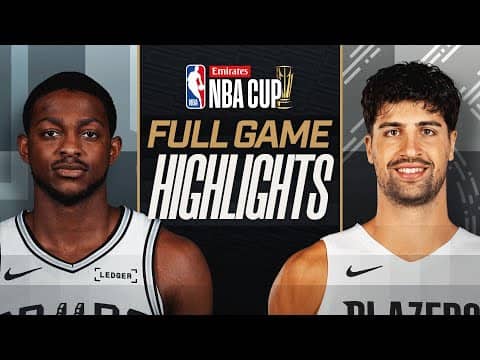 SPURS at TRAIL BLAZERS | EMIRATES NBA CUP 🏆 | FULL GAME HIGHLIGHTS | November 26, 2025