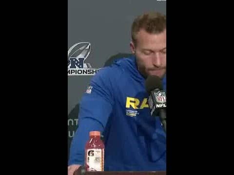 Sean McVay at a loss for words after the Rams' loss to the Seahawks in the NFC Championship 👀