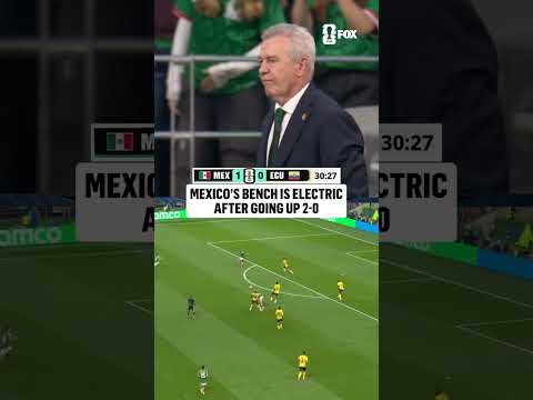 Javier Aguirre was FIRED UP after Mexico doubled its lead over Ecuador 🇲🇽
