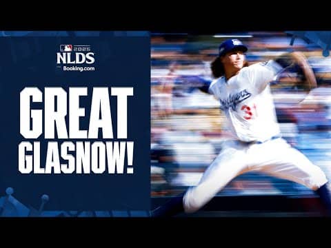 Tyler Glasnow notches 8 strikeouts in 6 innings of scoreless ⚾️ between the Dodgers and Phillies 💪