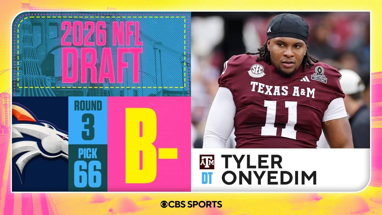 Broncos select Tyler Onyedim in Third Round, No. 66 overall | 2026 NFL Draft Grades & Reaction