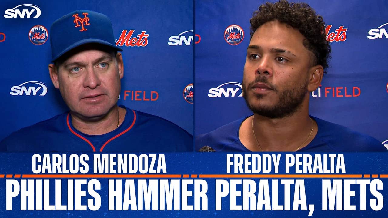 Carlos Mendoza & Freddy Peralta on Peralta's dreadful performance in lopsided loss to Phillies