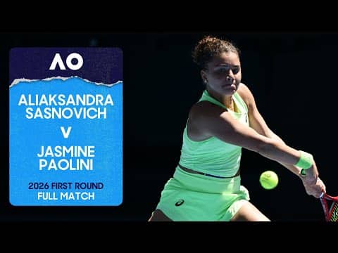 Aliaksandra Sasnovich v Jasmine Paolini Full Match | Australian Open 2026 First Round
