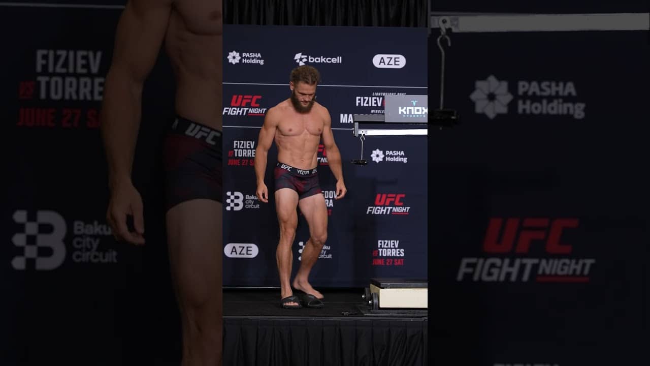 Rafael Fiziev makes weight #ufcbaku