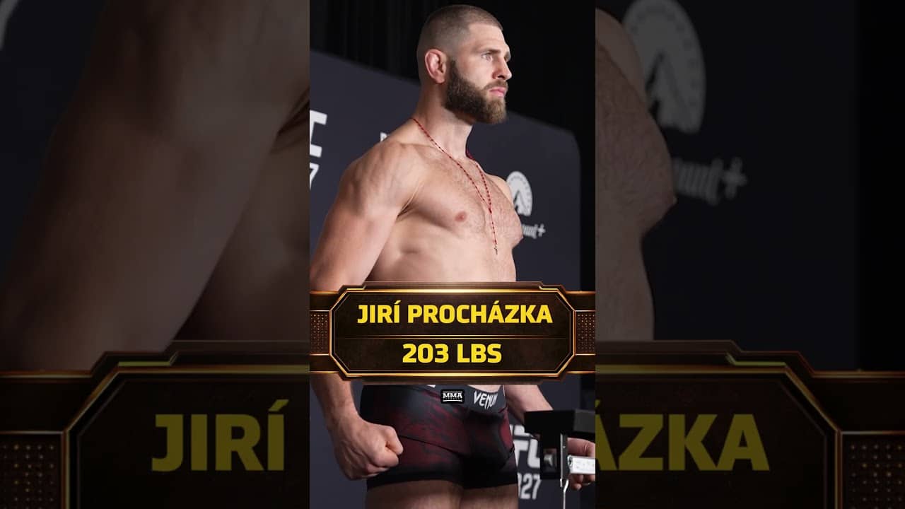 Jiří Procházka makes championship weight for his #UFC327 title fight 🏆 ⚖️