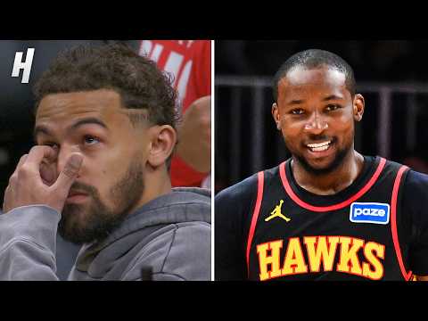 Trae Young emotional after tribute video and Jonathan Kuminga makes Hawks debut