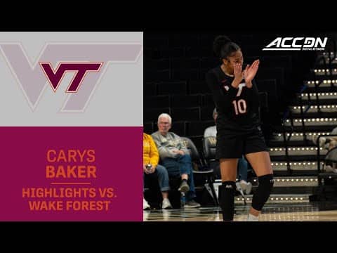 Virginia Tech's Carys Baker Highlights vs. Wake Forest