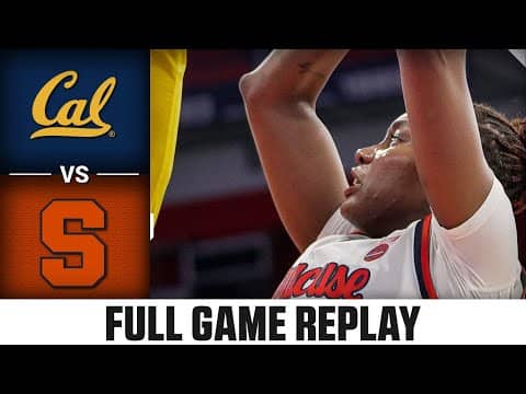 Cal vs. Syracuse Full Game Replay | 2025-26 ACC Women's Basketball