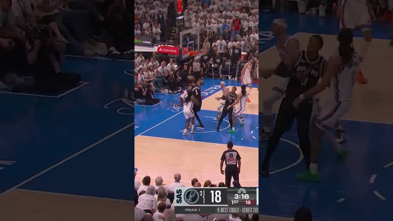 KJ OOP TO VIC 😤  #spurs #nba #playoffs #wemby #keldonjohnson