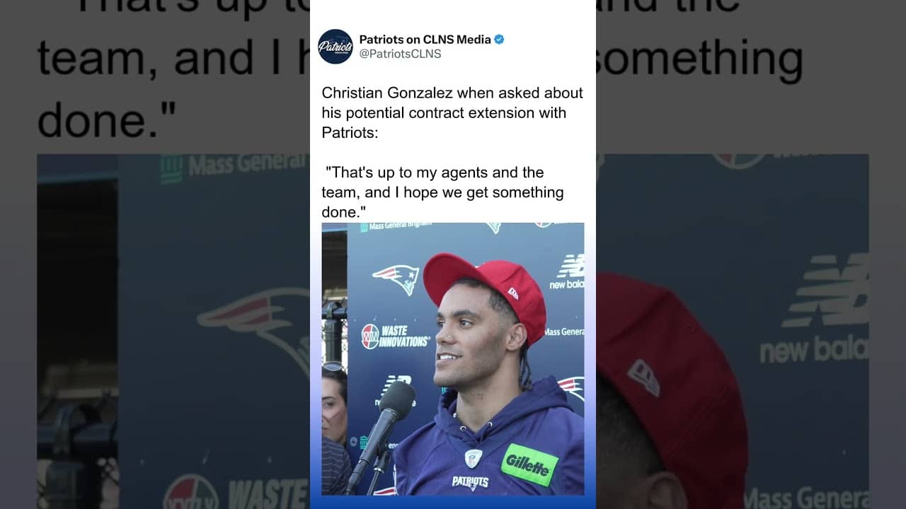 Christian Gonzalez on potential contract extension with Patriots