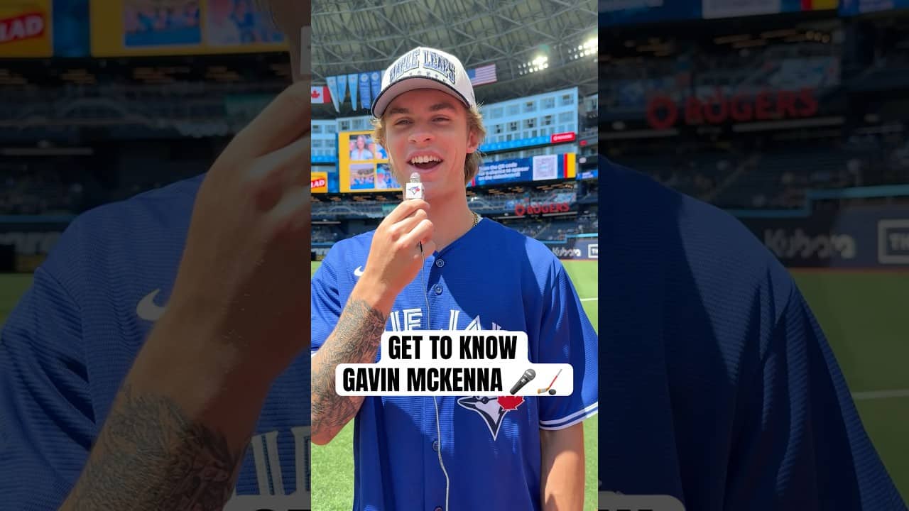 Get to know the newest Toronto Maple Leaf, Gavin McKenna 🤝💙 #MLB #Toronto #BlueJays #MapleLeafs