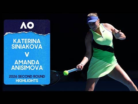 Katerina Siniakova v Amanda Anisimova Highlights | Australian Open 2026 Second Round