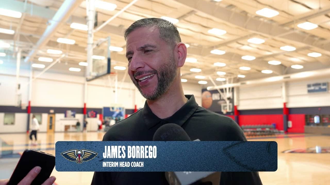James Borrego on rookies growth, win over Utah | Pelicans Practice 4/8/26
