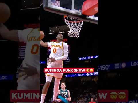 Come for the windmill, stay for the lefty thunder 😳😳 #jonathankuminga #hawks #nba #dunk