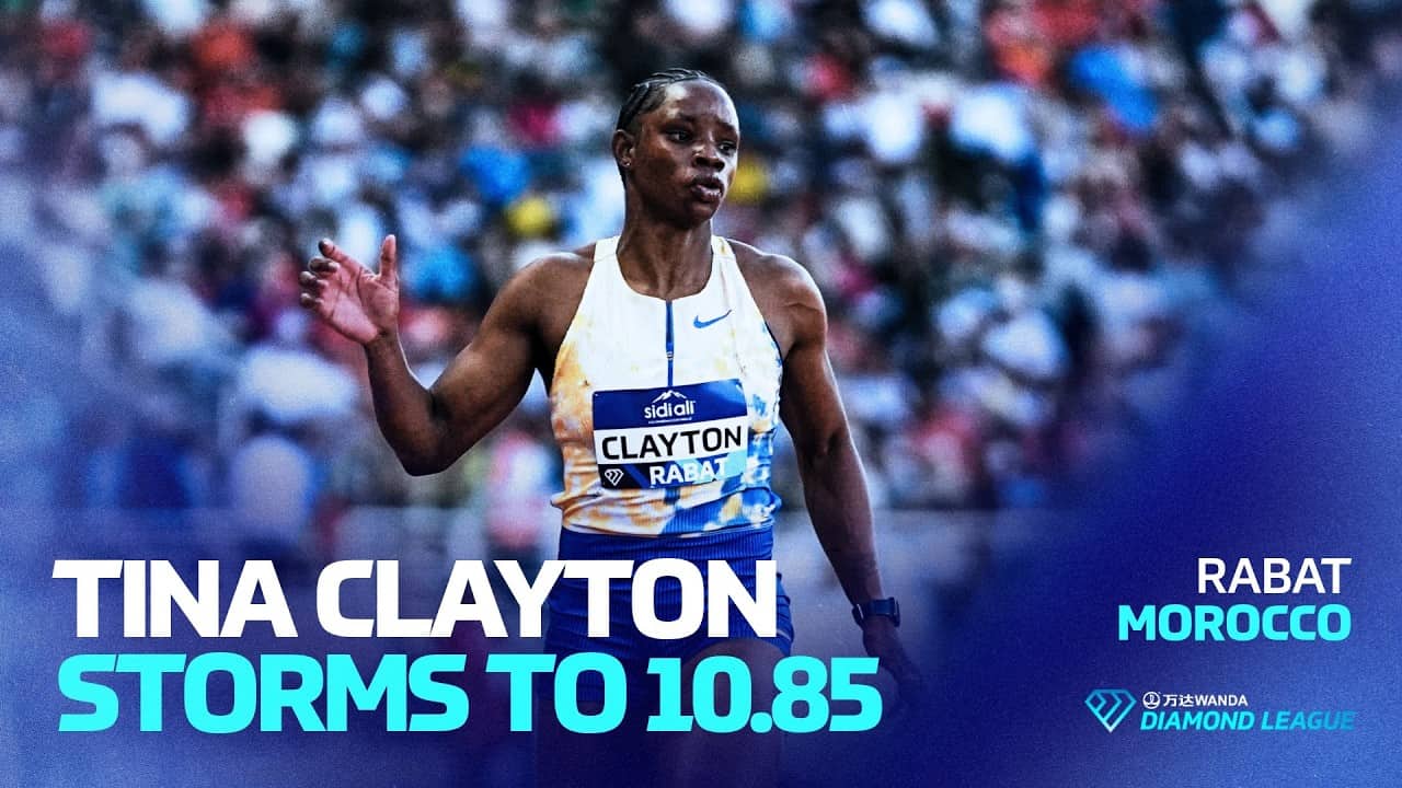 Tina Clayton sets the track on fire taking the 100m win in 10.85 | Wanda Diamond League
