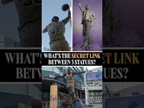 The Lakers statues’ secret Easter egg #nba