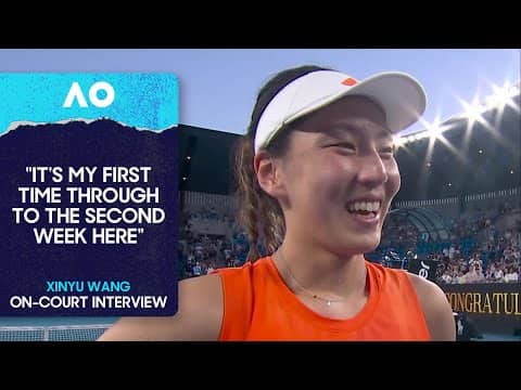 Xinyu Wang On-Court Interview | Australian Open 2026 Third Round