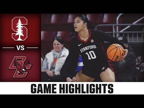 Stanford vs. Boston College Game Highlights | 2025-26 ACC Women's Basketball