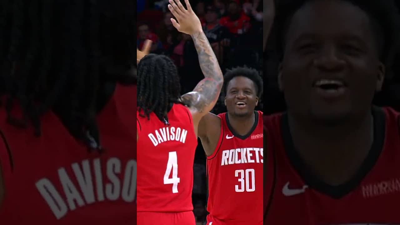 FIRST THREE POINTER OF CLINT CAPELA'S CAREER ✅ #rockets