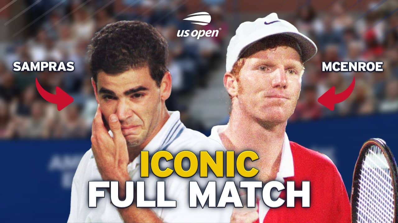 Pete Sampras vs. Jim Courier Iconic Full Match | 1995 US Open Quarterfinal