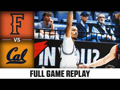 Fullerton vs. Cal Full Game Replay |  2025-26 ACC Men’s Basketball