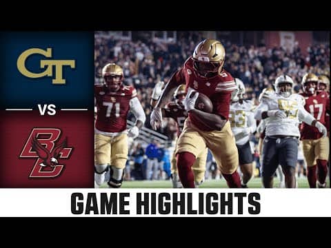 Georgia Tech vs Boston College Game Highlights | 2025 ACC Football