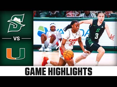 Stetson vs. Miami Game Highlights | 2025-26 ACC Women's Basketball