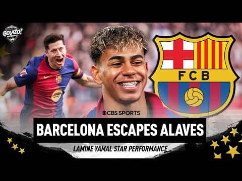 Barcelona Keeps Title Race Alive After Win Over Alaves | Lamine Yamal Best ITW? | CBS Sports Golazo