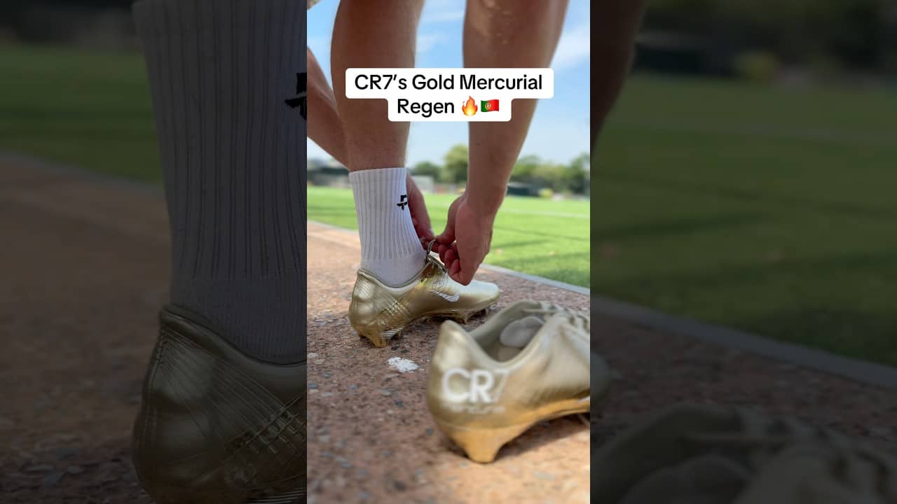Cristiano Ronaldo’s Gold Mercurial Regen 🔥🇵🇹 #ronaldo #cr7 #nike #worldcup