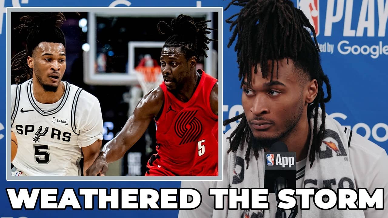 Stephon Castle on Spurs Closing Out Game 5 With a Win