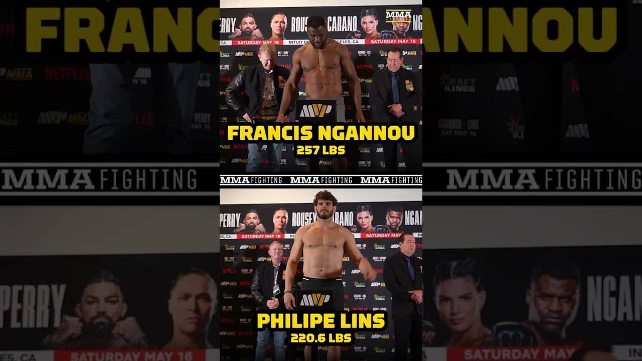 Francis Ngannou and Philipe Lins tip the scale at more than 450 lbs combined πͺβοΈ