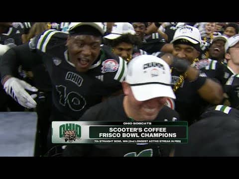 Ohio Bobcats players chant 'HIRE HAUSER' after Frisco Bowl win | ESPN College Football