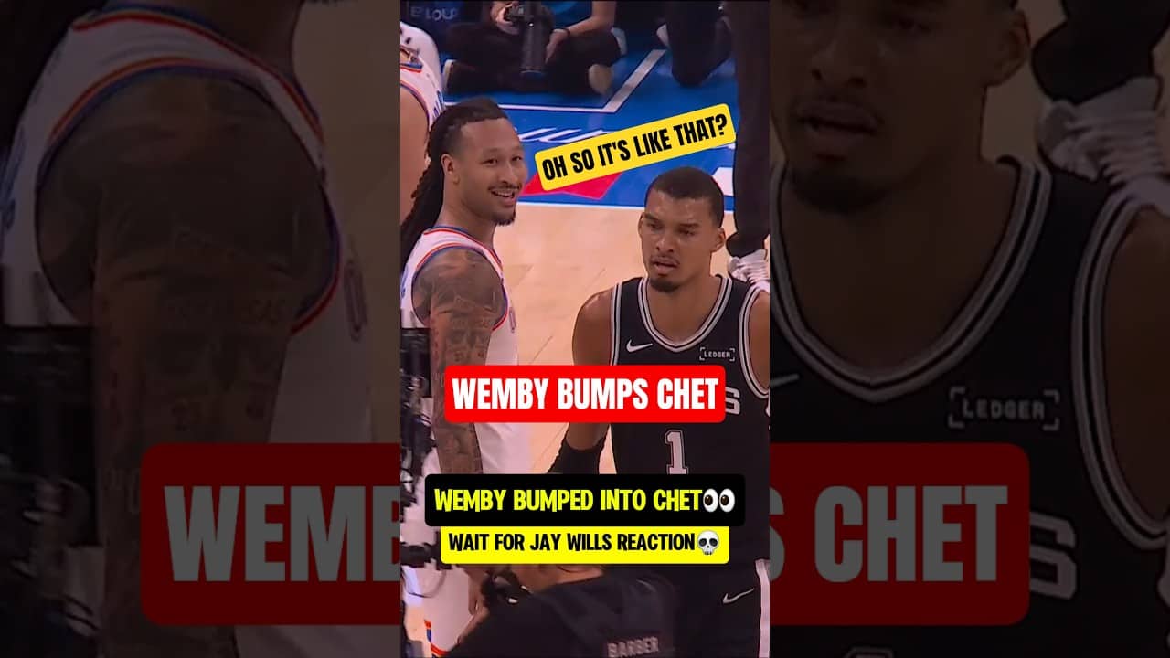 Wemby bumped Chet ON PURPOSE👀
