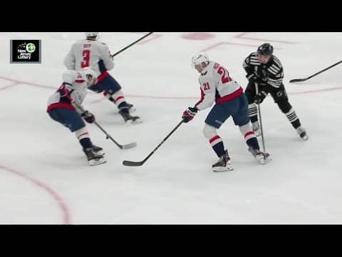 Anthony Beauvillier scores a goal against the New Jersey Devils