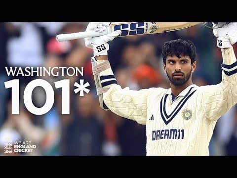 First Test Century | Washington Sundar Hits Maiden Ton Batting at No.5 | England v India
