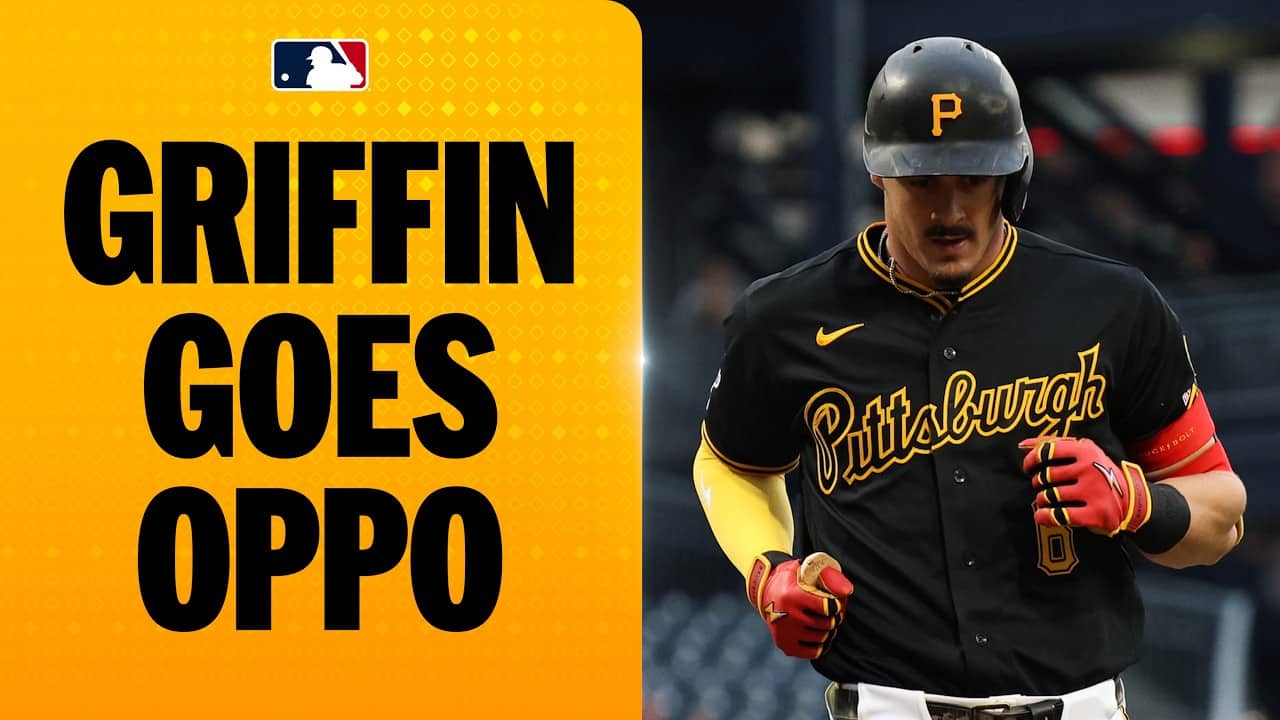Konnor Griffin goes opposite field for his 4th home run of the season! 🏴‍☠️ | MLB Highlights