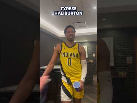 Tyrese Haliburton Tries to Catch the Cup 😅