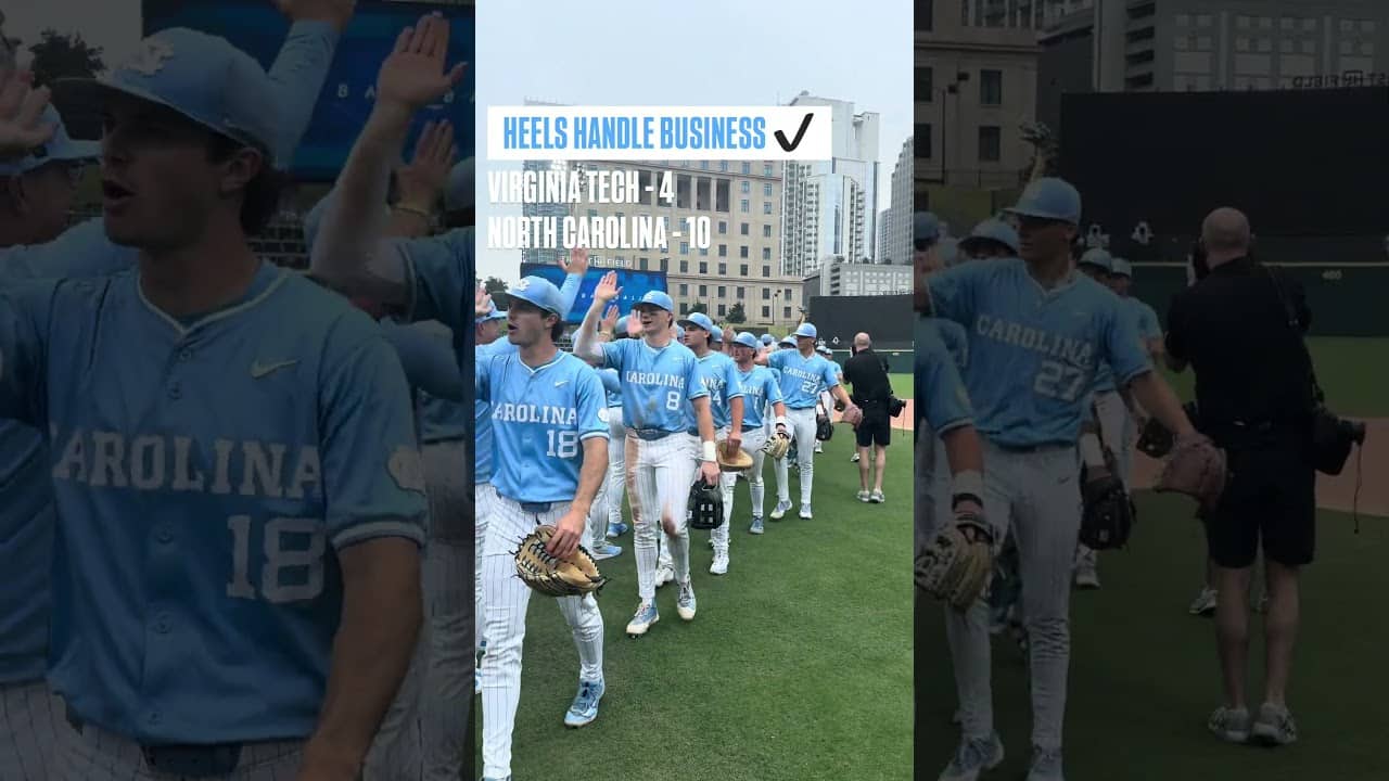 On to ACC semis for North Carolina 🔥 #northcarolina #goheels #collegebaseball #baseball